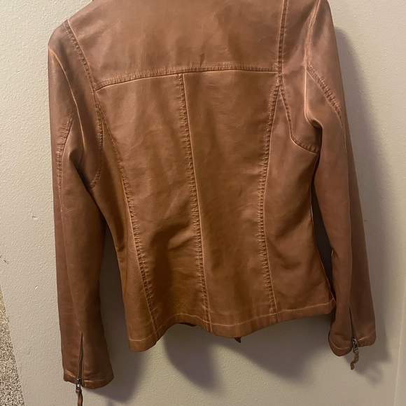 Max studio brown leather jacket - Picture 2 of 5